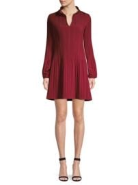 MAJE - PLEATED MINI DRESS at Saks Fifth Avenue